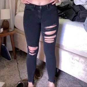 high rise jeans